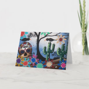 Carte Par Lori Everett_ Jour Des Morts, Mexicain, Crâne,