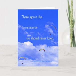 Carte Parachute #2 avec poème : Aucun secret