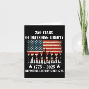 Carte Parade militaire américaine patriotique 250e Anniv