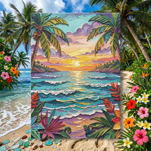 Carte Paradis Tropical   Pensée pour toi