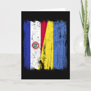 Carte Paraguay Ukraine Drapeau Demi Paraguayen Ukrainien