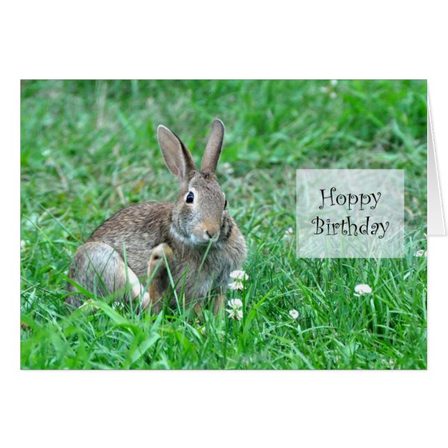 Carte paramétrable Hoppy Birthday (Devant horizontal)