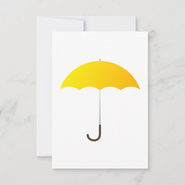 Carte Parapluie jaune (Devant)