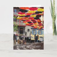 Parapluies colorées pittoresques et message unique