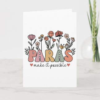 Carte Paras rendent cela possible enseignant Wildflower 