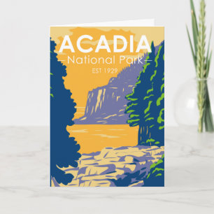 Carte Parc national Acadia Bar Harbour Ocean Path