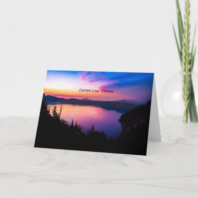 Carte Parc national Crater Lake Oregon Sunset (Devant)