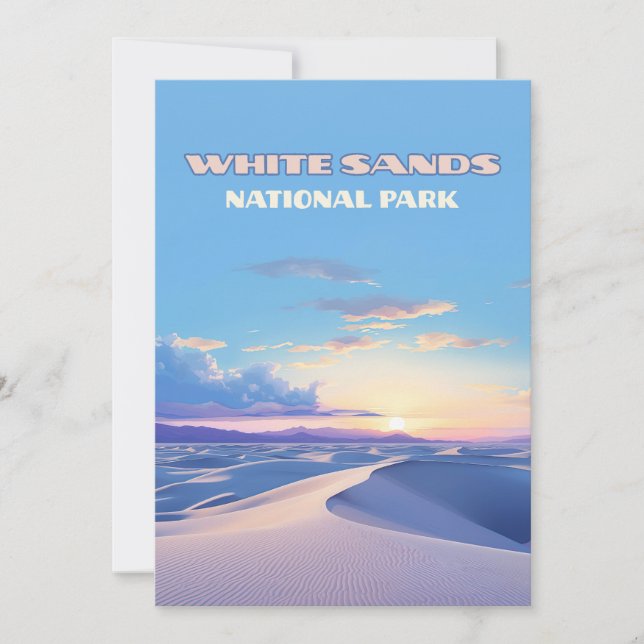 Carte Parc national de White Sands Sunset Dunes Nouveau  (Devant)