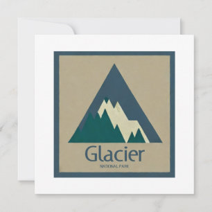 Carte Parc national des Glaciers Rustique