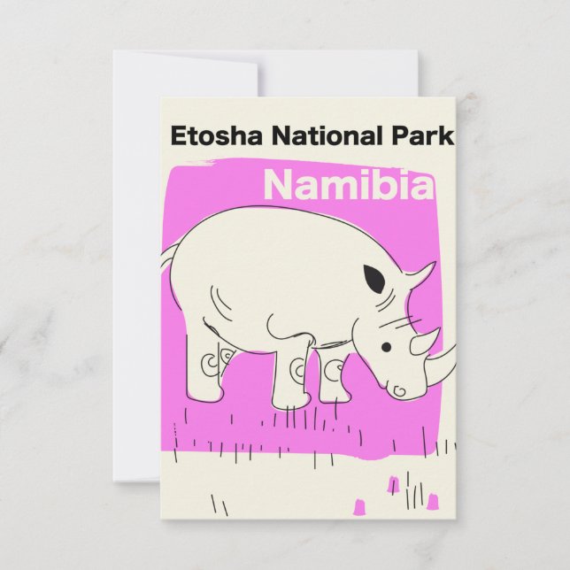 Carte Parc national d'Etosha, Namibie (Devant)