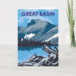 Carte Parc national du Grand Bassin Nevada Vintage
