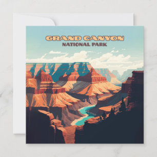 Carte Parc national du Grand Canyon Arizona Retro