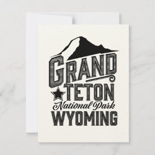 Carte Parc national du Grand Teton, Wyoming Poster vinta