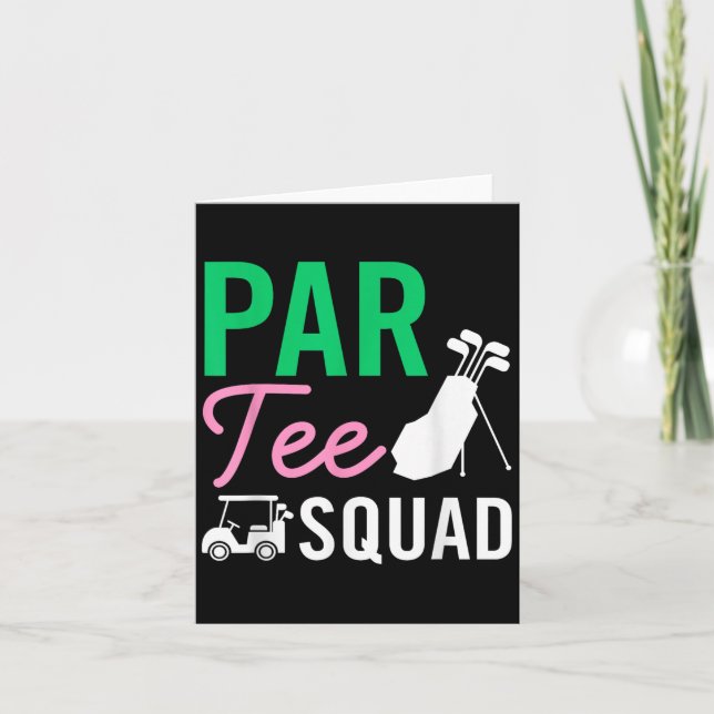 Carte Parc Tee Squad Amusant Anniversaire Golf Joueur Fa (Devant)