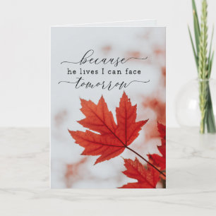 Carte Parce Qu'Il Vit, Je Peux Faire Face À Demain Hymne