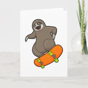 Carte Parcelle en skate avec skateboard