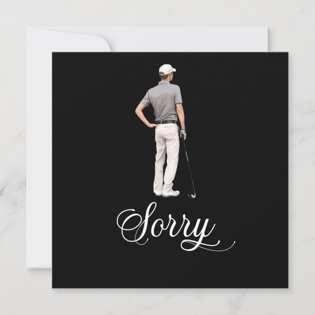 Carte Pardon de golf pour votre voiture de condolences p (Devant)