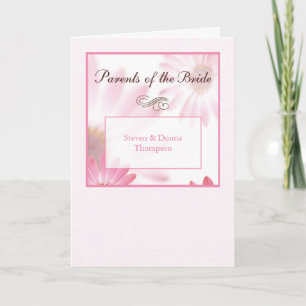 Carte Parents de la mariée Félicitations Noms personnali