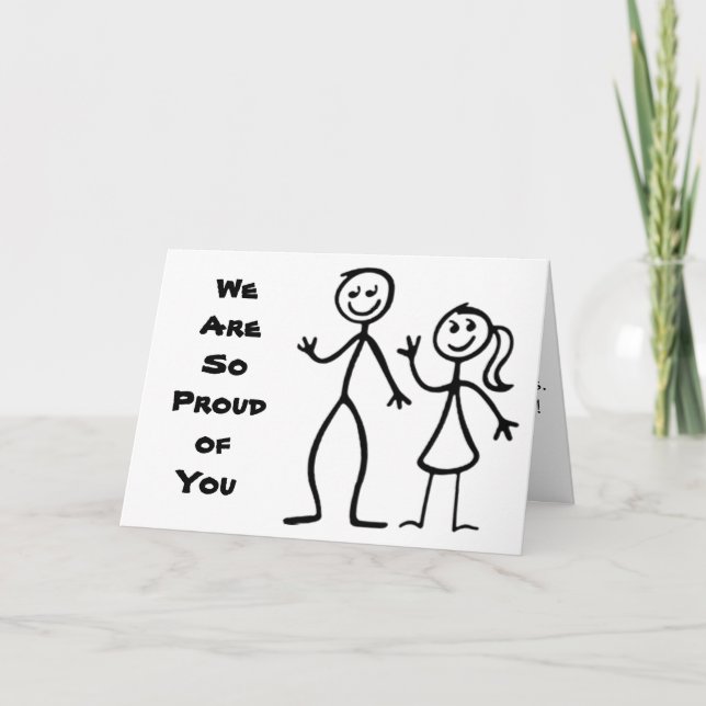 CARTE **PARENTS** DIRE QUE NOUS SOMMES SI FIERS DE "VOUS (Devant)