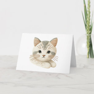 Carte Parfait pour les amoureux des chats Plaid brodé mi