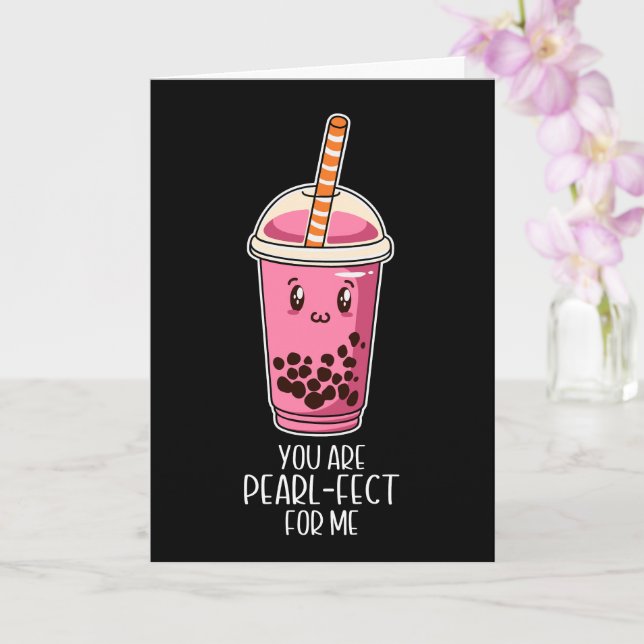 Carte Parfait pour moi boisson au thé aux perles de boba (Orchidée)