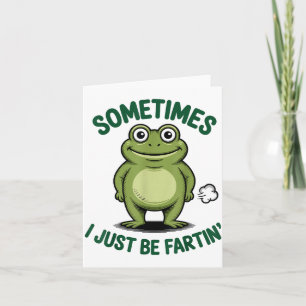 Carte Parfois je suis juste une grenouille qui pète Noël