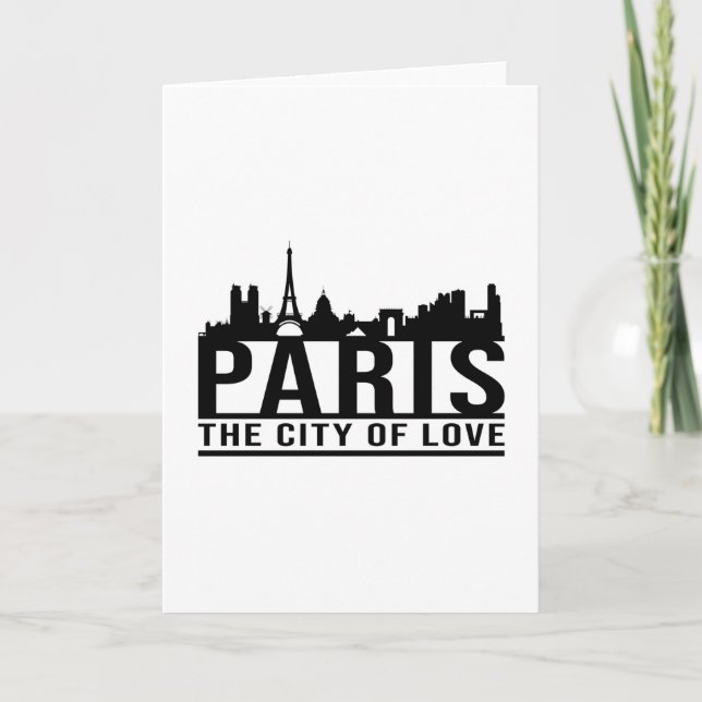 Carte Paris, France, ville, paysage urbain, skyline (Devant)