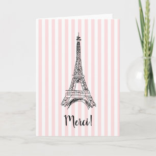 Carte Paris Tour Eiffel Rose Grille Merci