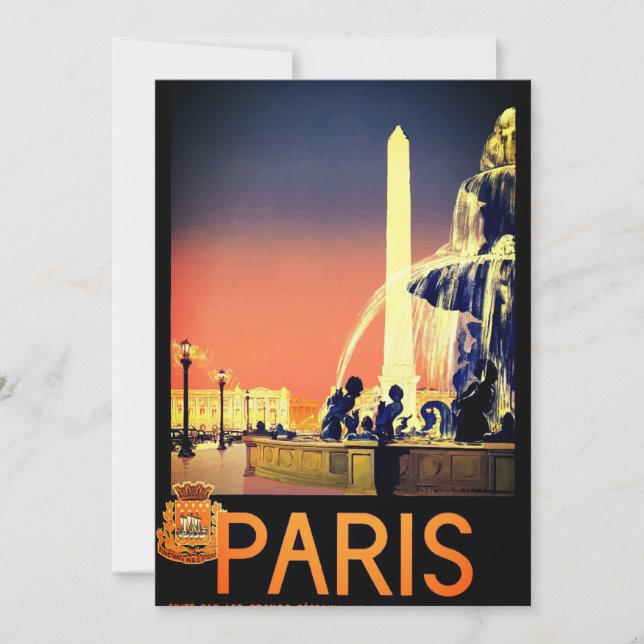 Carte Paris vintage (Devant)