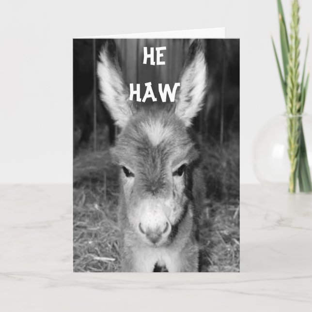 CARTE PARLER À DONKEY HEW HAWS HAPPY BANTHDAY WISHHES (Devant)