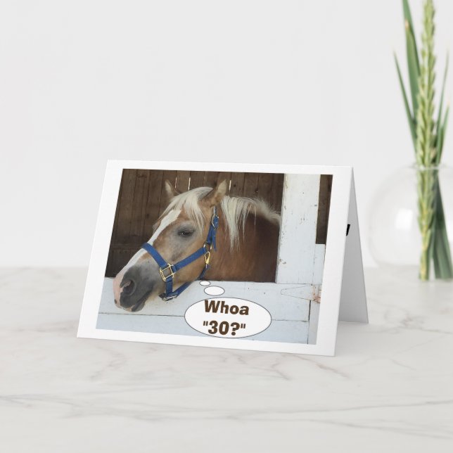 CARTE PARLER DE HORSE DIRE WHOA-30 ? JOYEUX ANNIVERSAIRE (Devant)