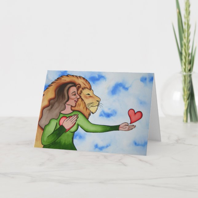 Carte Parler du coeur avec l'amour et le courage (Devant)