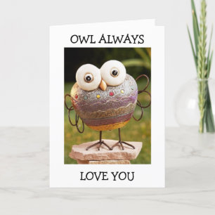 CARTE PARLER OWL=OWL TOUJOURS VOUS AIMER LES VOEUX D'ANN