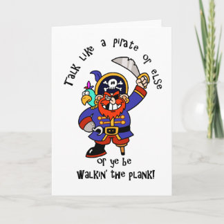 Carte Parlez Pirate ou marchez sur la planche - C'est la