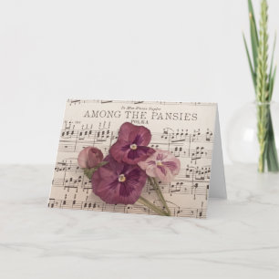 Carte Parmi Les Pansies