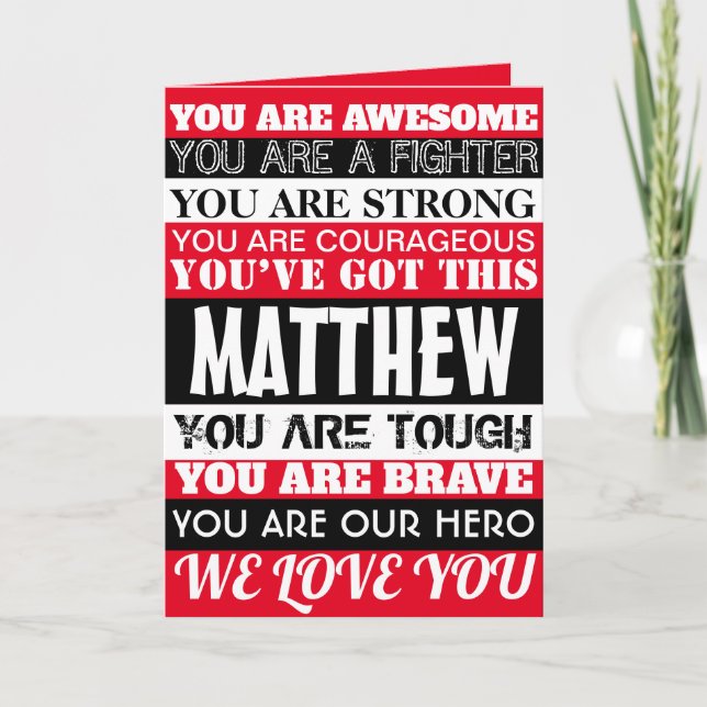 Carte Paroles D'Encouragement Se Bien Bientôt Rouge Mult (Devant)