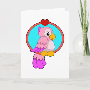 Carte Parrot au coeur