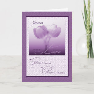 Carte Partenaire à vie personnalisée Anniversaire Tulipe