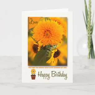 Carte Partenaire de la vie Anniversaire Bouquet de salad