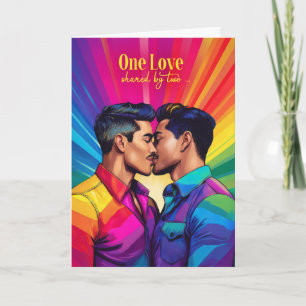 Carte Partenaire Gay Anniversaire Rainbow Amérique latin