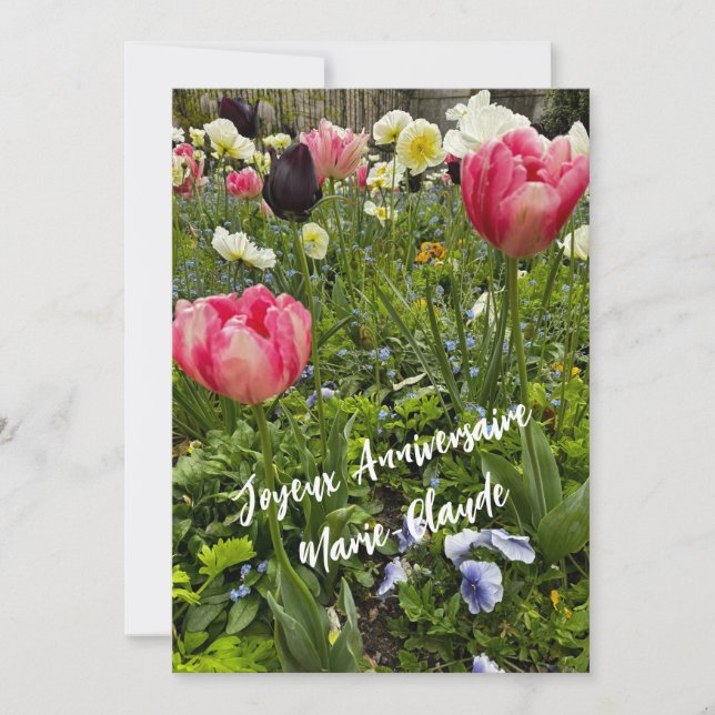 Carte Parterre de fleurs (Devant)