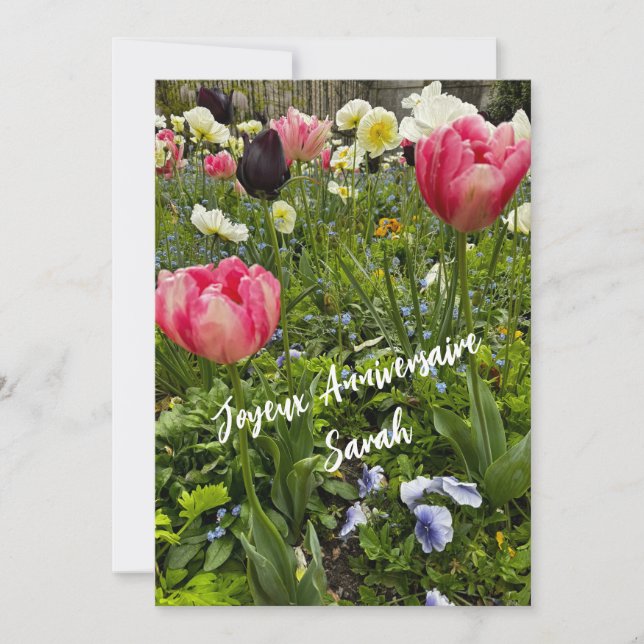 Carte Parterre de fleurs (Devant)