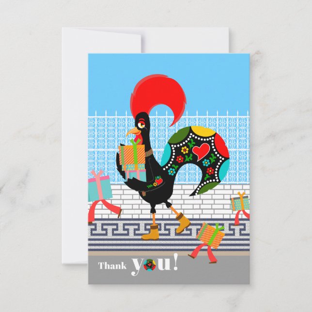 Carte Parti Anniversaire de enfant de la parade de coq p (Devant)