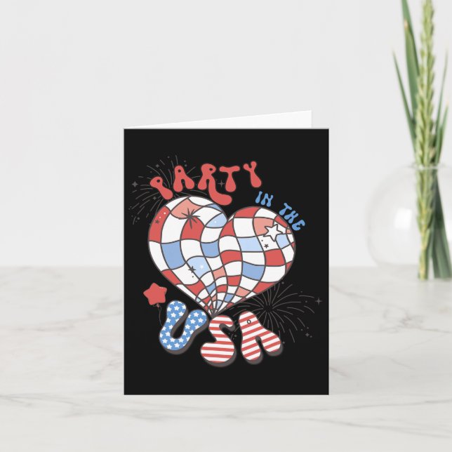 Carte Parti Aux Etats-Unis 4 juillet L'Indépendance De L (Devant)