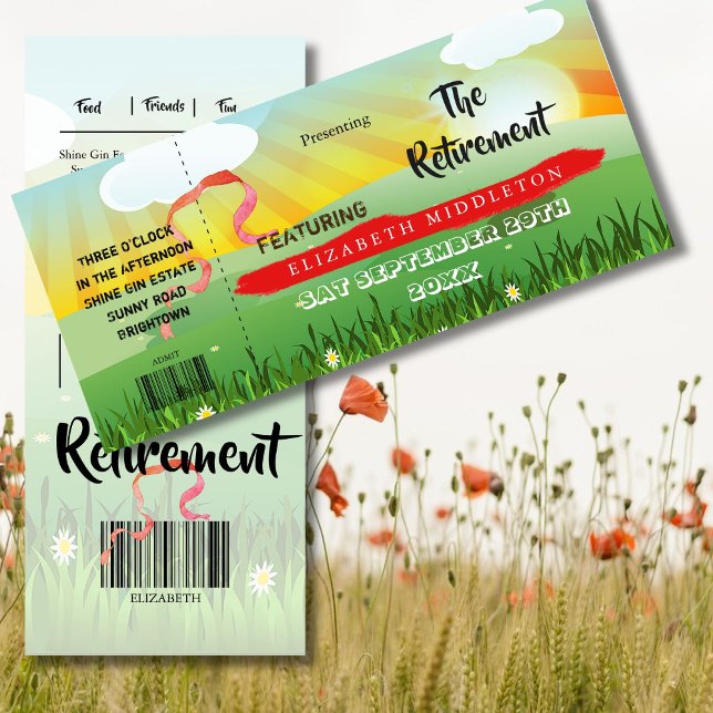 Carte Parti de retraite du Festival Rustique moderne (Créateur téléchargé)