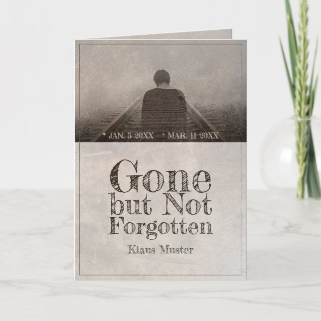 Carte Parti, mais pas oublié - Vintage (Devant)