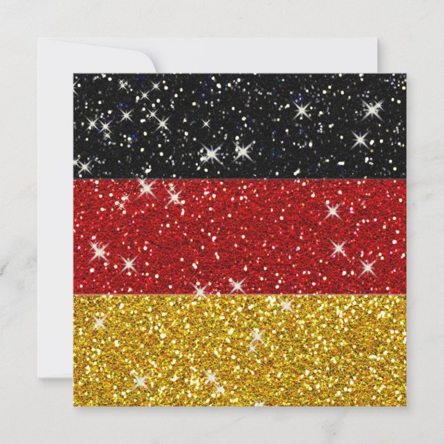 Carte Parties scintillant Allemagne Drapeau avec étincel (Devant)