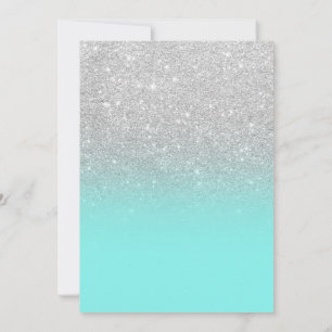 Carte Parties scintillant argent moderne ombre océan tur