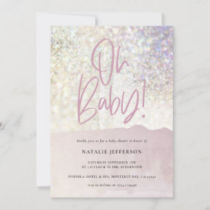Carte Parties scintillant brillant classe oh bébé!