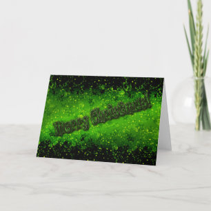 Carte Parties scintillant brillant vert pâle paillettes 